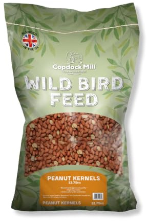 Copdock Mill Peanuts for Wild Birds - Peanut Kernels Bird Feed 12.75kg - High In Energy, Protein Rich Wild Bird Peanuts - Bird Seeds for Small Garden Birds