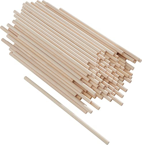 VBS Holz-Rundstäbe 100 Stück 15cm lang Ø 5-6 mm