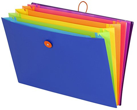 Viquel Ordnungsmappe ausziehbar Happy Neon 6 Positionen aus Polypropylen