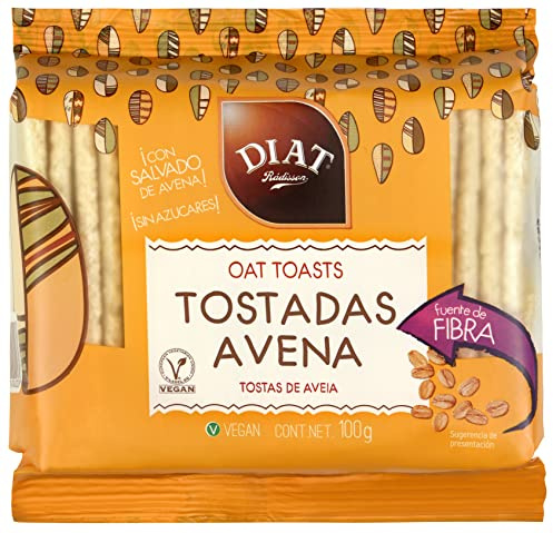 DIAT Radisson - Tostadas de Avena | Con Salvado de Avena | Bajo Contenido en Grasa Saturada | Ricas en Betaglucanos | Tostadas Sin Azúcar | Apto para Dietas Control de Peso | Veganas