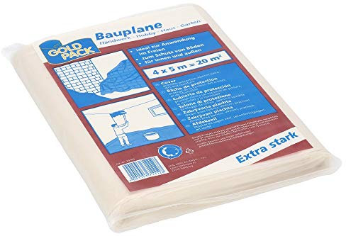 Abdeckplane Bauplane aus Recycling-LDPE, 4x5 m