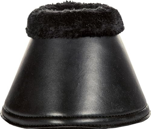 HKM 7542 Hufglocken Isa aus Lederimitat, Springglocken, Glittereffekt, schwarz/glitter XLL