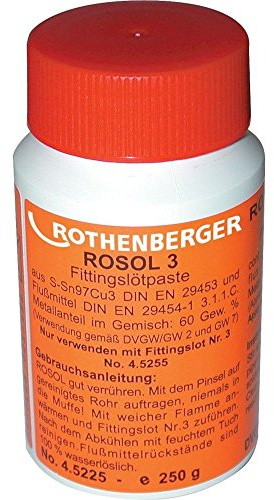 Rothenberger 45225 250 g Rosol 3 Soft Soldering Paste - Multi-Colour