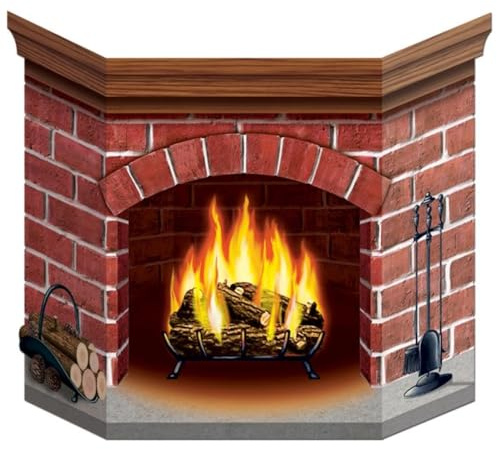 Beistle 22030 - Chimenea de ladrillo de pie