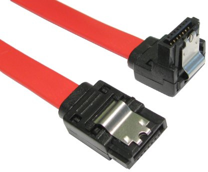 kenable SATA Kabel mit Verriegelung 90° gewinkelt auf gerade 1,5Gb/s 3Gb/s kompatibel 90cm