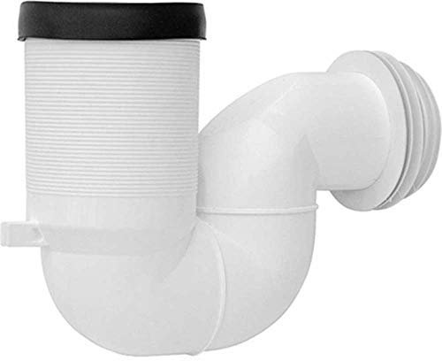 Dianhydro Curva per Scarico WC sottovaso per ristrutturazioni Regolabile in Lunghezza 100/110mm, Multicolore, Standard