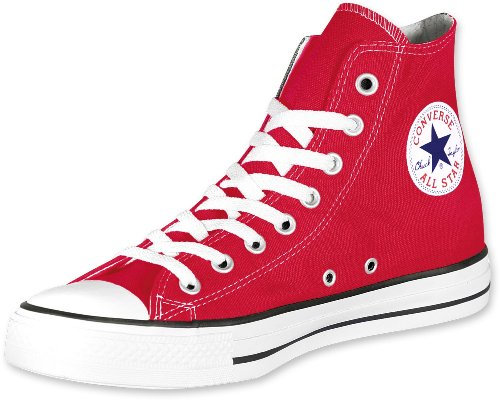Converse All Star Hi Trainers Red Canvas - 6 UK