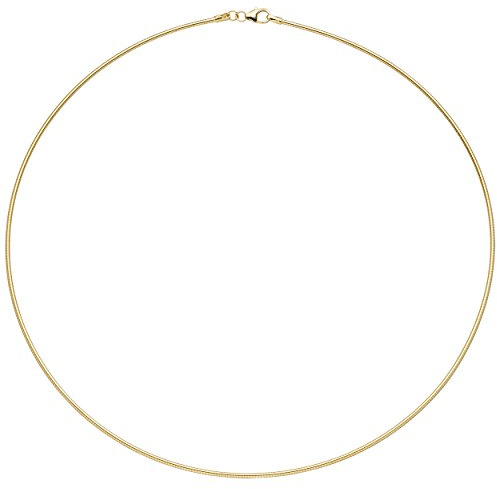 Jobo Damen-Halsreif aus 925 Sterling Silber vergoldet 1,5 mm