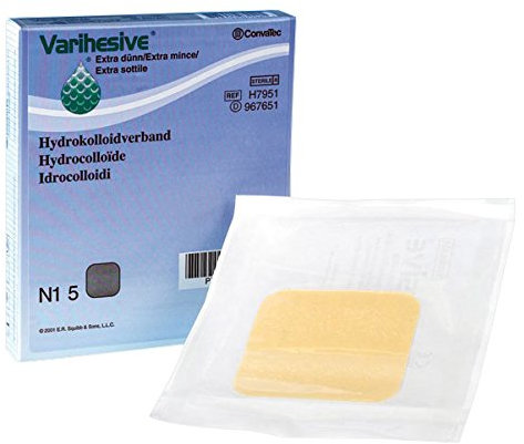 Convatec 3892683 Verbände, Varihesive extra dünn, 5 cm x 20 cm (10-er pack)