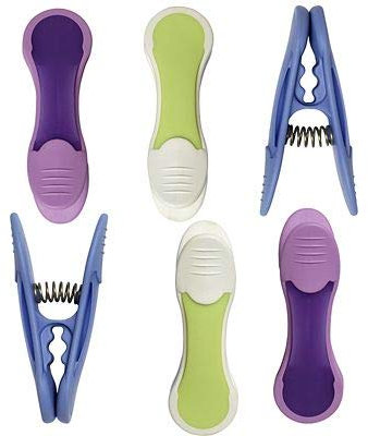 6 Lakeland Big Soft Grip Clothe Pegs Pastel – Strong But Gentle On Laundry Great For Duvets & Towels