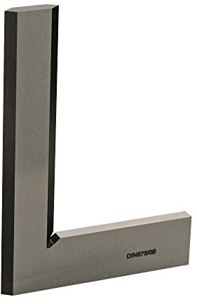 Équerre de précision brunie plate 100 x 70 mm DIN 875/00