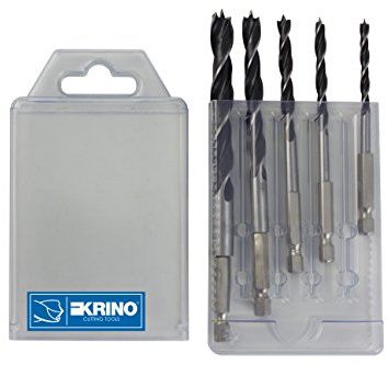 KRINO 5010700 Punte Legno Ws con Attacco Esagonale 1/4, Set da 5 Pezzi, Acciaio, Cat harness-1307
