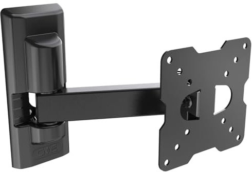 Meliconi CME ER 100 - Supporto TV con braccio estendibile inclinabile e ruotabile, Adatto per TV a Schermo Piatto fino da 14 a max 25’’ (36 - 63 cm), VESA (in mm): 50x50, 75x75, 100x100