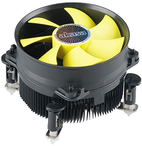 Akasa K32｜CPU Cooler｜92mm Low Noise PWM Fan｜TDP 95W｜Aluminium Heatsink｜Designed for Intel LGA1200, LGA1156, LGA1155, LGA1151, LGA775｜AK-CC7117EP01