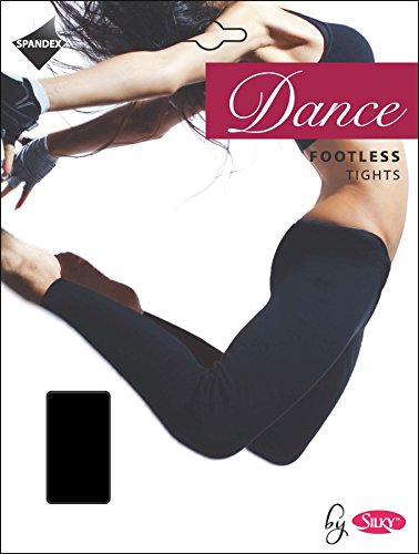 Girls Silky Dance 60 Denier Footless Tights Black 11-13 Years