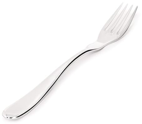 Alessi Nuovo Milano, Fischvorlegegabel glänzend und poliert aus Edelstahl, 13.2 x 2.5 x 13.3 cm