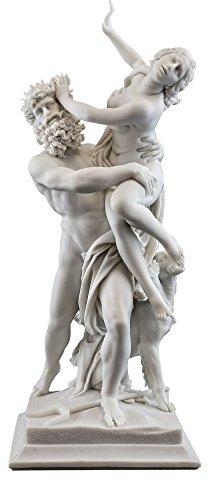 Top Collection 14-Inch Greek God Pluto and Proserpina Statue by Gian Lorenzo Bernini (1598-1680). Premium Cold Cast Marble. Museum-Grade Masterpiece Replica.