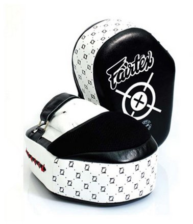 Fairtex Aero Focus Boxhandschuhe fmv11 Farbe Weiß/Schwarz GRATIS Größe für Muay Thai Boxen, Kickboxen, MMA (weiß/schwarz)