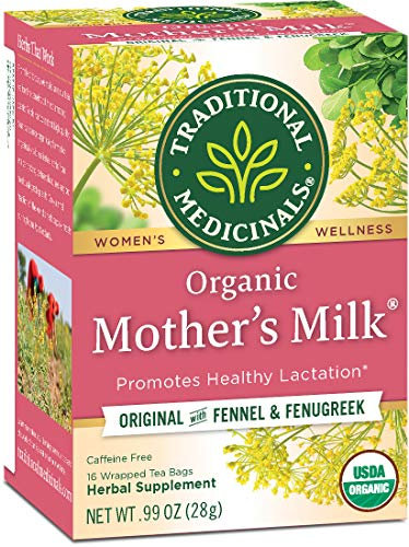 Traditional Medicinals Lot de 16 sachets de thé bio pour femme au lait maternel