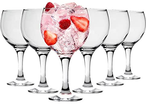 Rink Drink Gafas de Gin de España - Gran Estilo Español Globo Vidrios para el Gin Tonic - 645ml - Claro - Paquete de 24