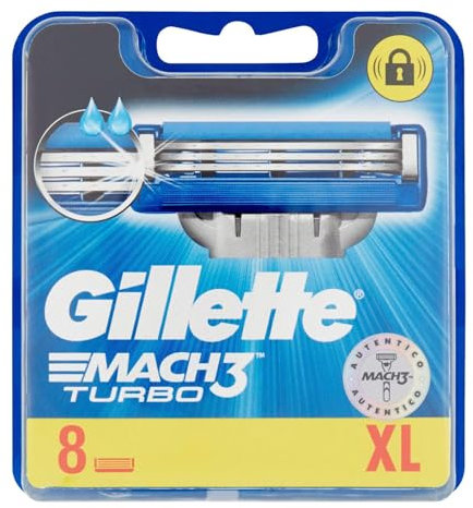 Gillette MACH3 Turbo Klingen für Herren Rasierer, 8 Stück