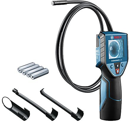 Bosch Professional Inspektionskamera GIC 120 (Kabellänge: 120 cm, Display: 2,7’’, 4x AA-Batterie, im Karton) 0601241100
