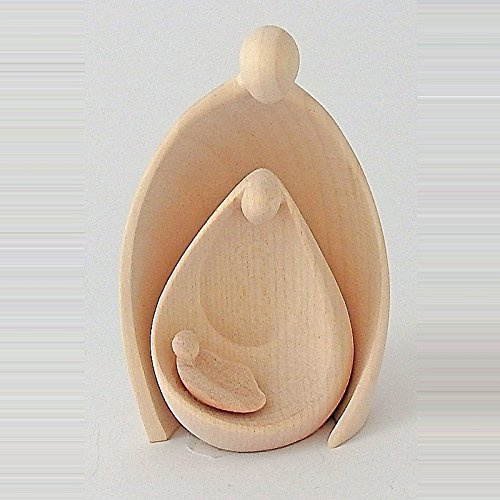 KVN HL.Familie. 2tlg.,Holz, Natur, Ahorn, Höhe ca. 7cm