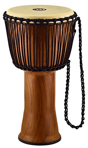 Meinl Percussion Rope Tuned Travel Series Djembe, Braun (PADJ3-L-Y)