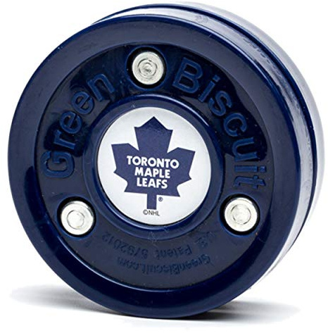 Green Biscuit NHL Teams Original Passing/Handling Training Puck (Toronto Maple Leafs) - Off-Ice/Street Hockey Puck
