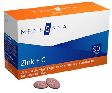 Zink + C MensSana – 90 Lutschtabletten – Zink mit Vitamin C für das Immunsystem