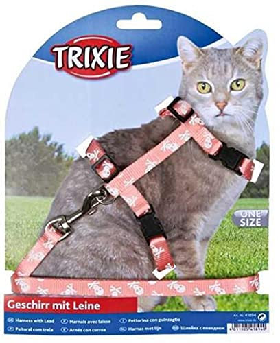 Trixie 41894 Katzengeschirr mit Leine, Nylon, 27–45 cm/10 mm, 1,20 m