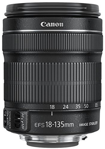 Canon EF-S 18-135mm f/3.5-5.6 IS STM - Objetivo para canon (Distancia Focal 29-216mm, Apertura f/3.5-38, Zoom óptico 7.5X,estabilizador, diámetro: 76.6mm) Negro