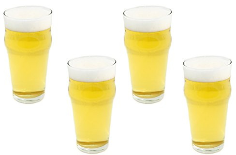 Libbey Craft Brews 16 Ounce Clear English Pub Glasses, Set of 4 Litho Boxed