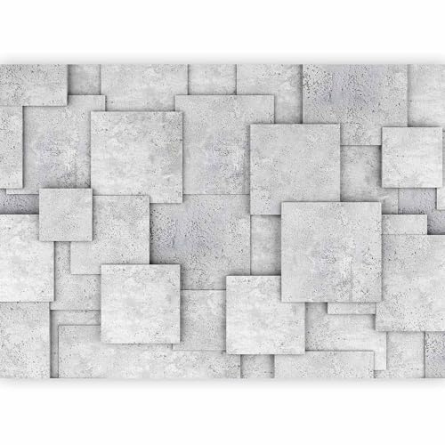 Fotomurales B&D XXL - 350x256 cm XXL Papel pintado tejido no tejido Decoración de Pared decorativos Murales moderna Diseno Fotográfico Concreto Cuadrado geometrico f-B-0082-a-b