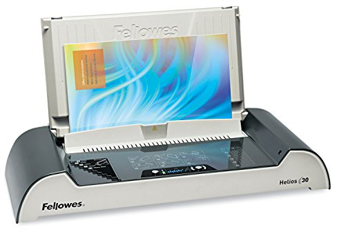 Fellowes Máquina de encuadernación térmica, color Carbón metálico/plateado. Helios 30