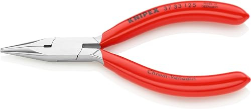 KNIPEX Greifzange für Feinmechanik verchromt mit Kunststoff überzogen 125 mm, 37 33 125