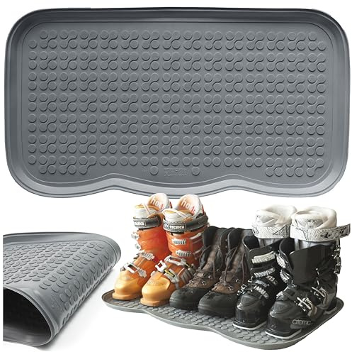 e-floor Duftende Schuhabtropfschale | 40 x 72 cm | Schuhmatte | Schuhablage | Schuhunterlage | Abtropfschale für Schuhe Regen Herbst Winter | thermoplastisch | Anti-Rutsch | Schuhtablett | flexibel