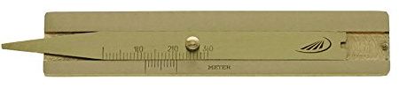 Helios Preisser Reifenprofil-Tiefenmaß ( Hartmessing, Messbereich: 0 – 30 mm) 0180 310