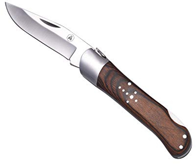LAGUIOLE - Klappbares Jagdmesser - Holzgriff - Edelstahl, Holz - Geschenkbox - Edelstahl, Holz - Braun