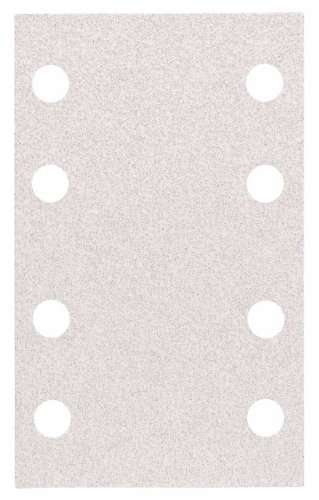 Bosch 2608607221 10 Feuilles abrasives pour ponceuses vibrantes 80 x 133 mm 8 trous Grain 60