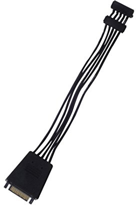 SilverStone SST-CP06-E2 – Cable adaptador de conectores Uno a Dos SATA (Súper Flexible) Cable, dos condensadores de 2200μF