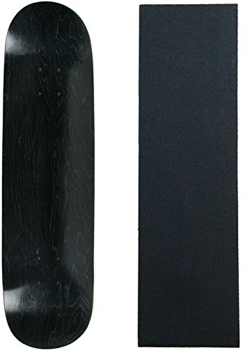 Moose Skateboard Deck Blank Stained Black 8.25 Black Grip