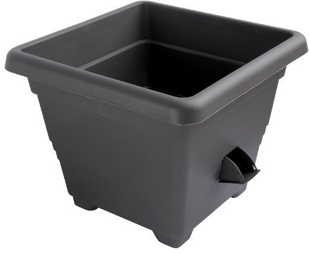 Plastia – Pot à réserve d’Eau Bergamot 30 x 30 cm, Anthracite