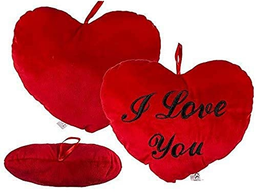 Out of the blue Plüschkissen Rotes Herz/Aufdruck I Love You/Maße: 36 x 32 cm