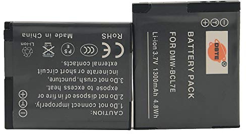 DSTE 2-Pack Ersatz Batterie Akku Kompatibel für Panasonic DMW-BCL7 Lumix DMC-F5 DMC-FH10 DMC-FS50 DMC-SZ3 DMC-SZ3GK DMC-SZ9 DMC-XS1 DMC-XS3 Kamera
