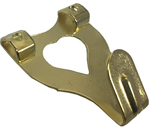 Brass Plated Double Picture / Photo Hanging Hook – 10 Pack