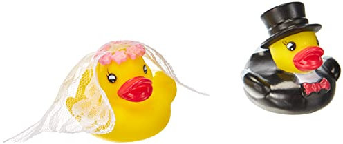Ente Hochzeitspaar Quietschendes Hochzeitspaar 2 Enten Paar