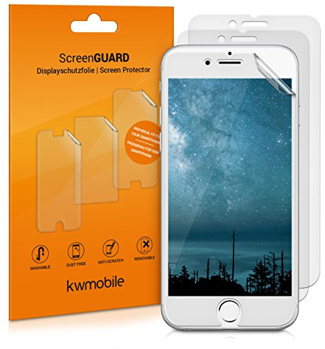 kwmobile 3x Folie matt kompatibel mit Apple iPhone 6 / 6S / 7/8 - Schutzfolie Displayschutz Displayfolie entspiegelt - kleiner als Display
