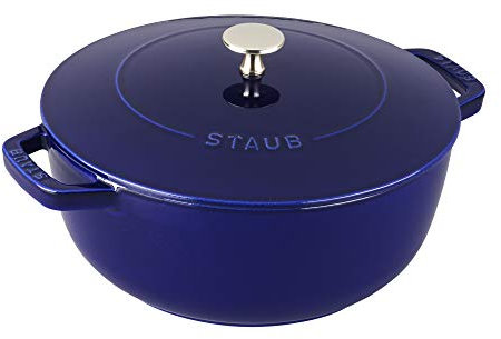 Staub Cast Iron 3.75-qt Essential French Oven - Dark Blue, Made in France