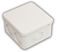 Abzweigdosen 5 Stück 85 x 85 x 50 mm Lichtgrau Abzweigkasten IP 55 Aufputz - Feuchtraum